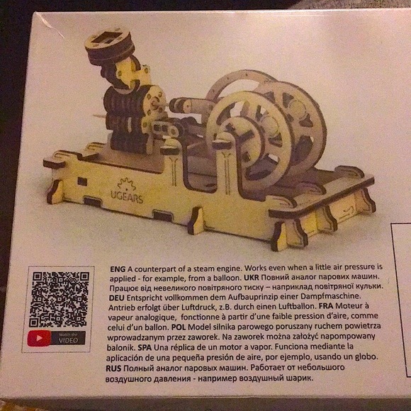 UGEARS Mechanical Models Assemble Me Start Me PNEUMATIC ENGINE NIB - Picture 9 of 12